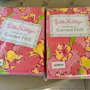 RARE Lilly Pulitzer Daylily Pink Duvet Cover - Double/Queen